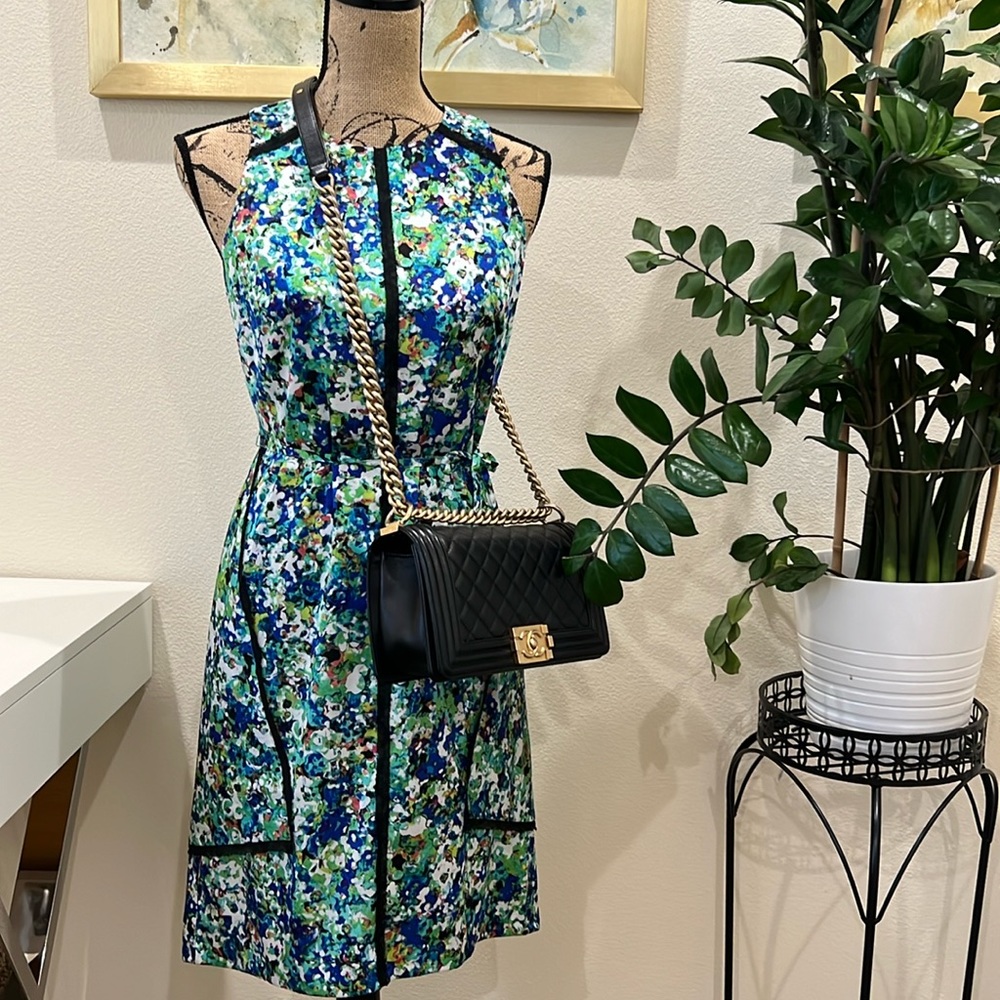 Ann Taylor dress Abstract watercolor print 2